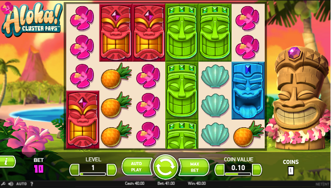 aloha cluster pays freespins