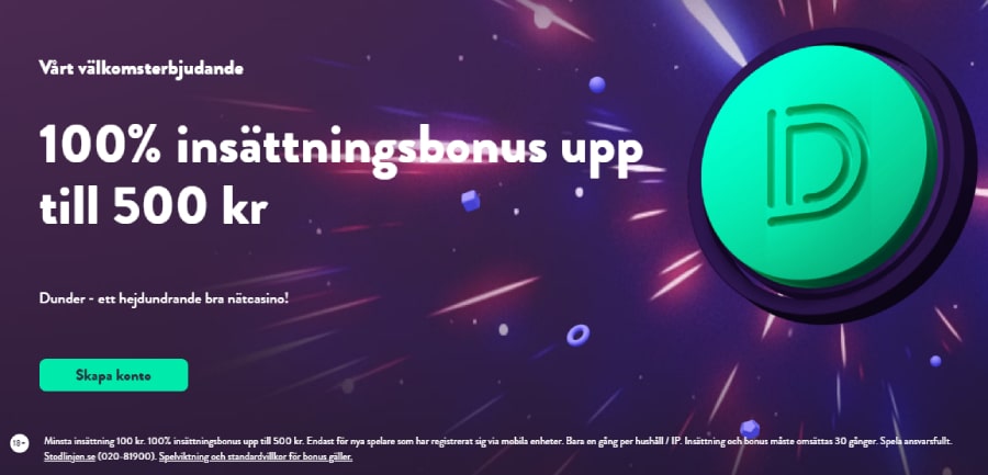 dunder välkomstbonus