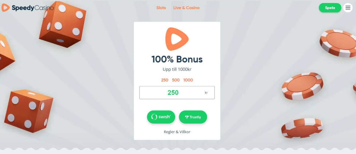 Speedy Casino bonus