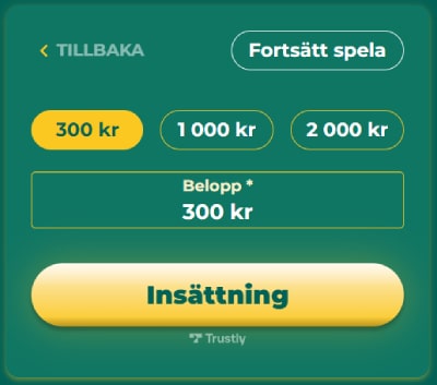 Klirr casino insättning