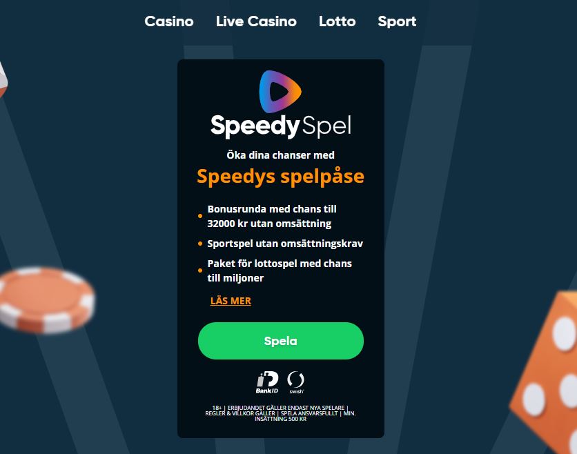 Speedy spel spelpåse