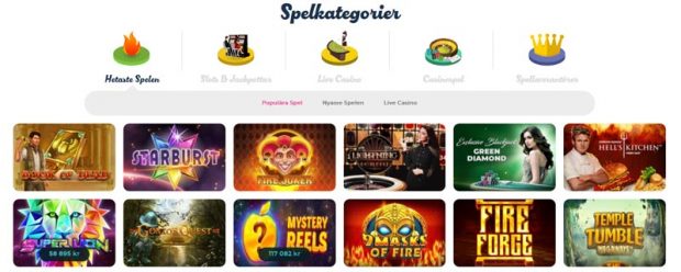 Casinojoy spelutbud