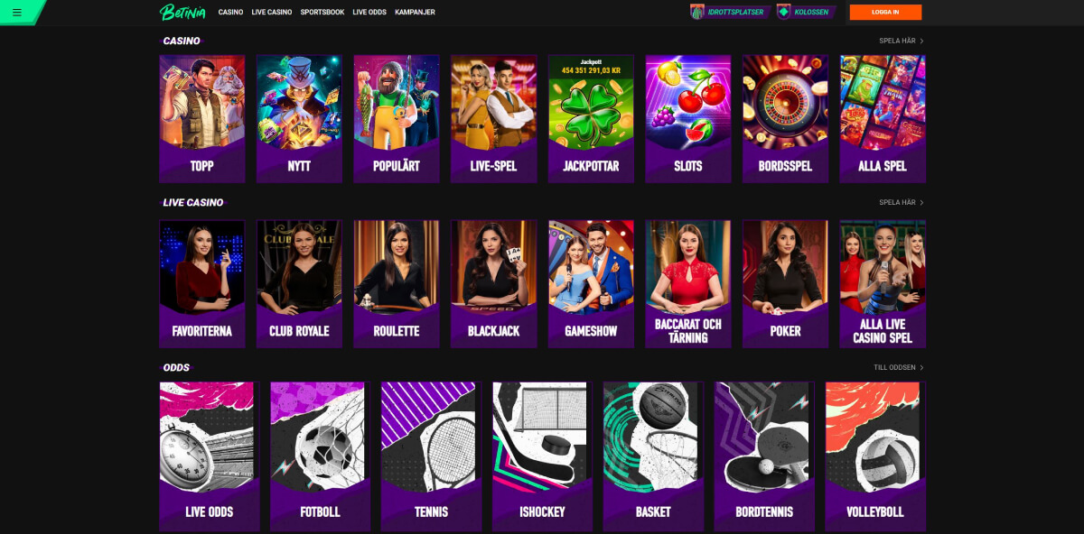 betinia spel
