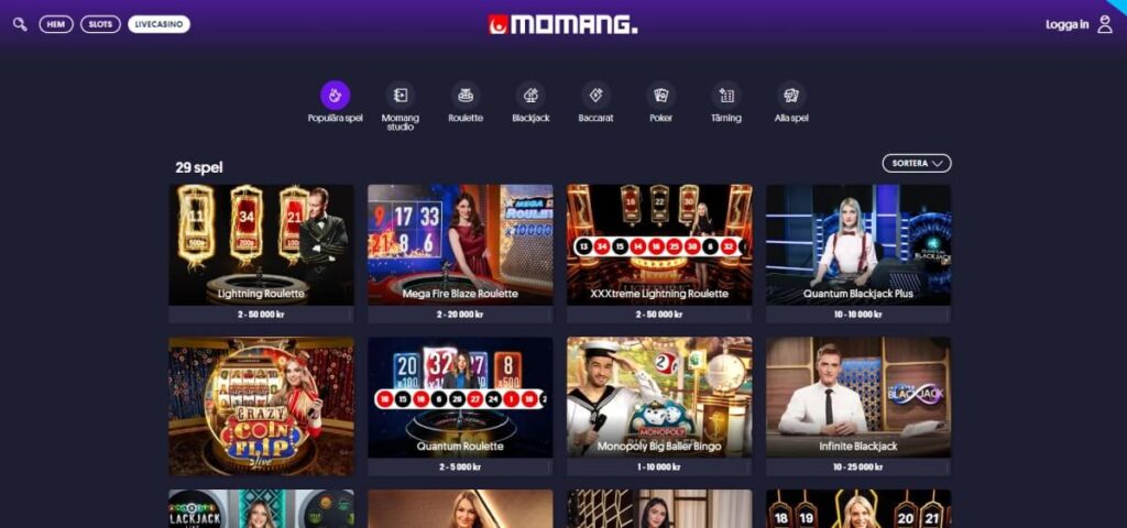 Momang Live Casino
