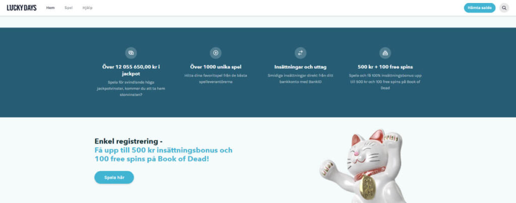 Luckydays information om sidan