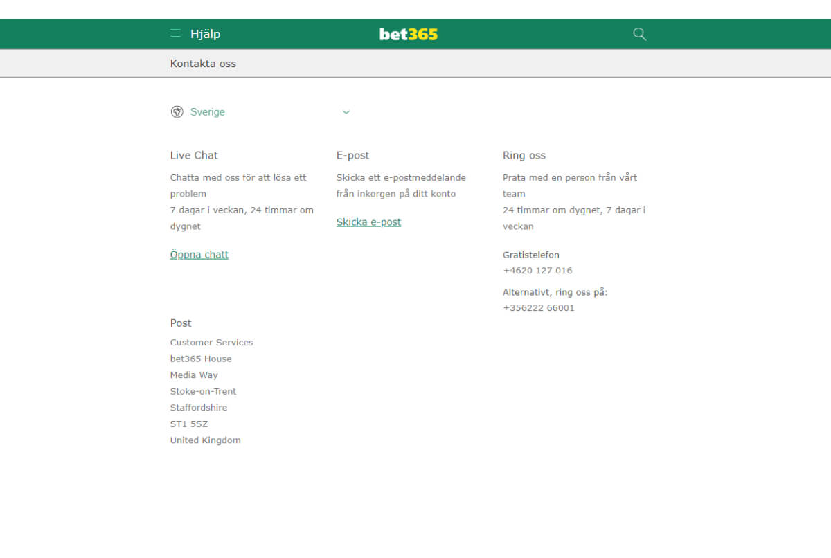 Bet365 Support
