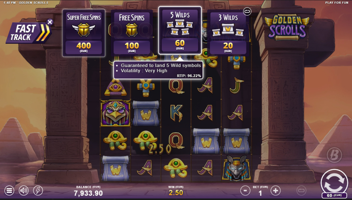 Golden scrolls fast track