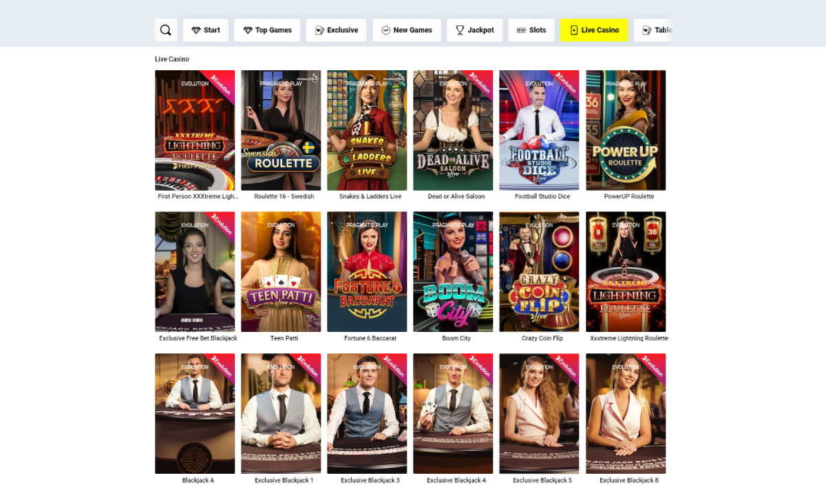 Thrills Casino Live Casino