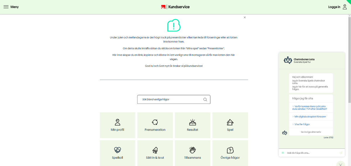 Svenska Spel Support