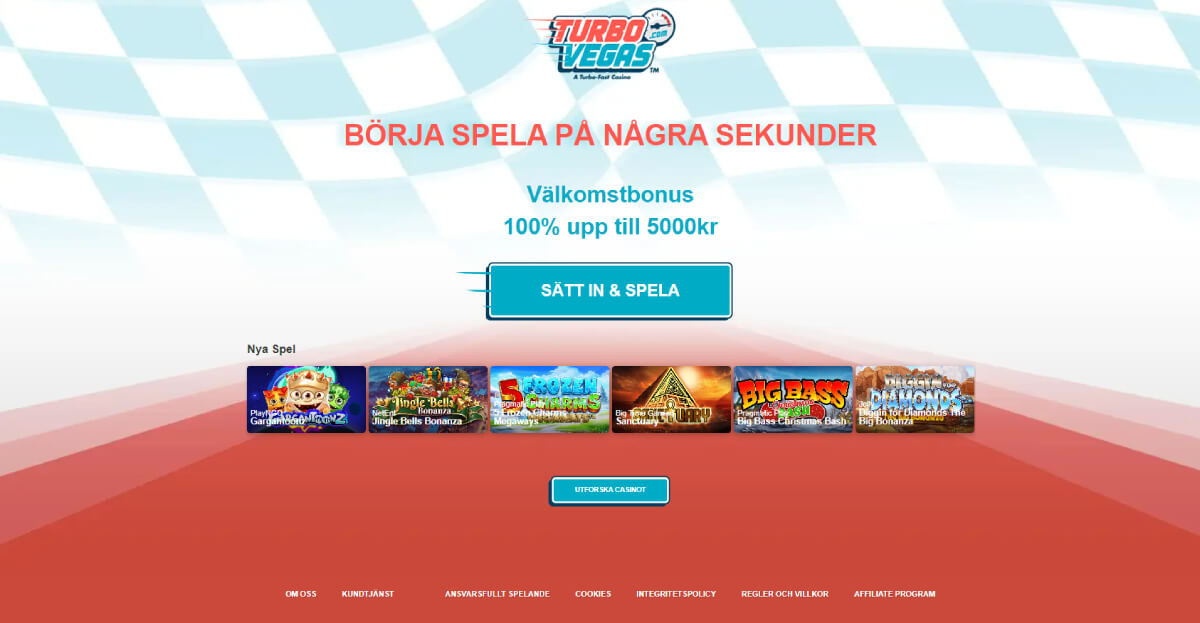 Turbo Vegas Startsida