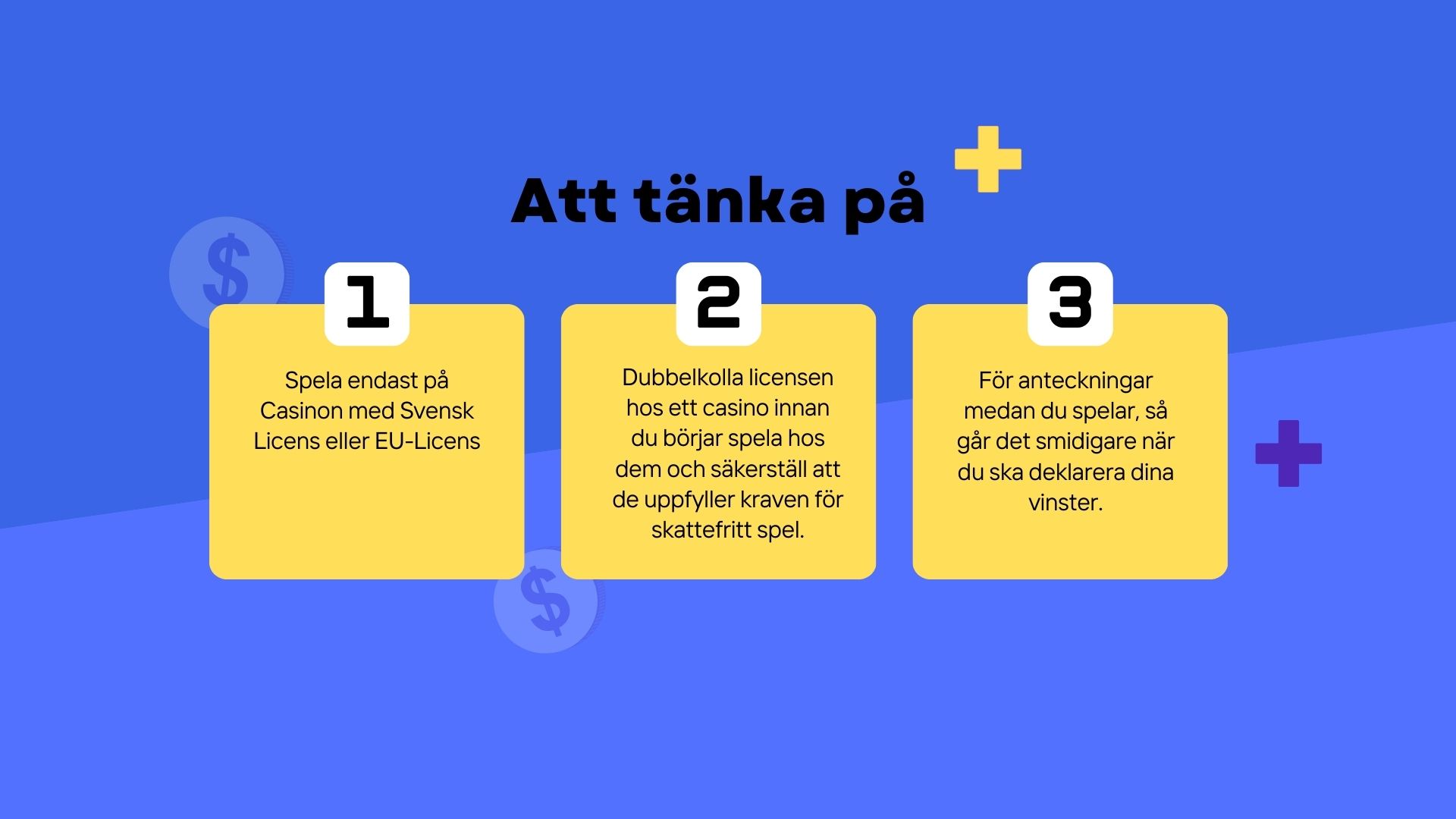 Att tänka på