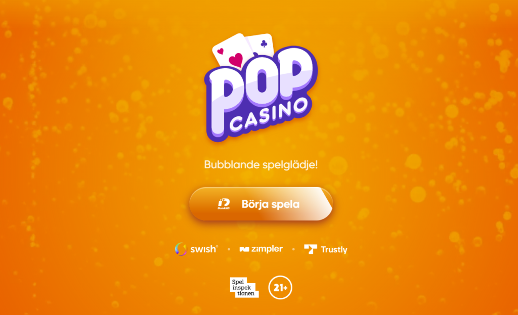 pop casino logga orange bankid swish zimpler trustly spelkort