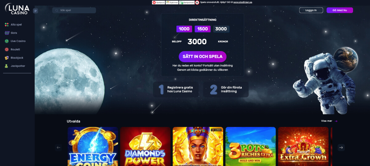 Luna Casino Banner