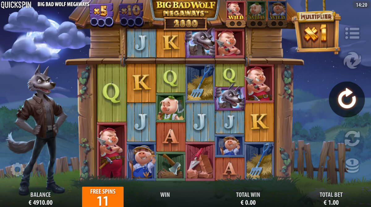 free spins bad wolf