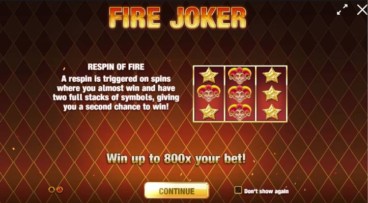 fire joker slot game wilds