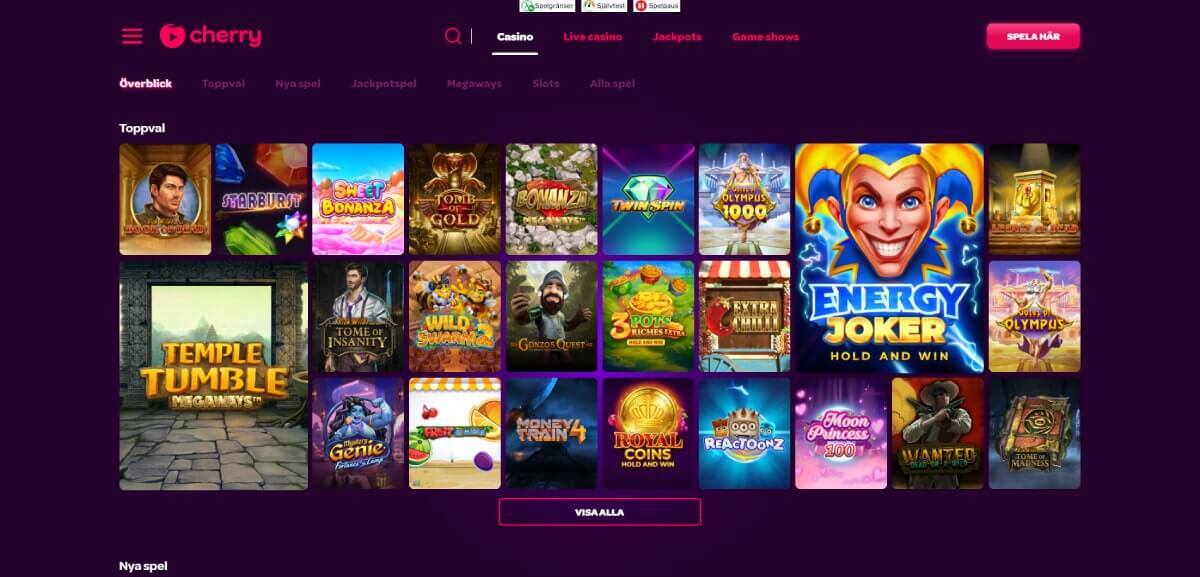 cherry casino spel