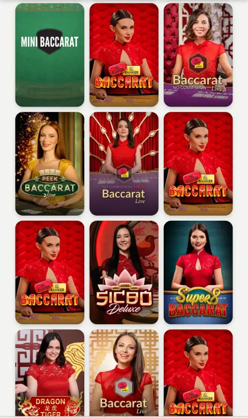 Baccarat varianter