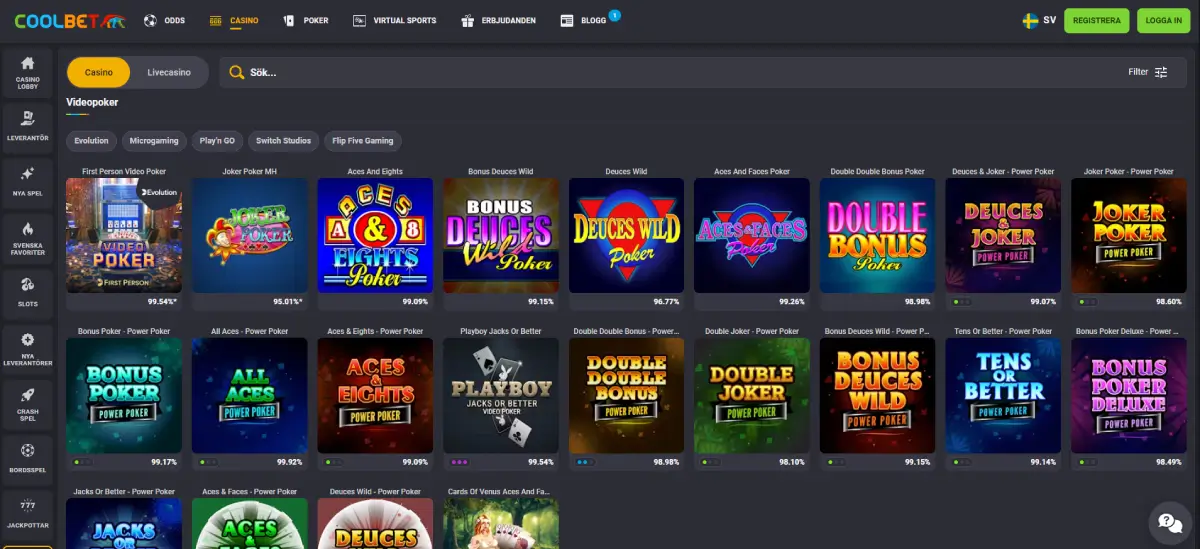 coolbet videopoker