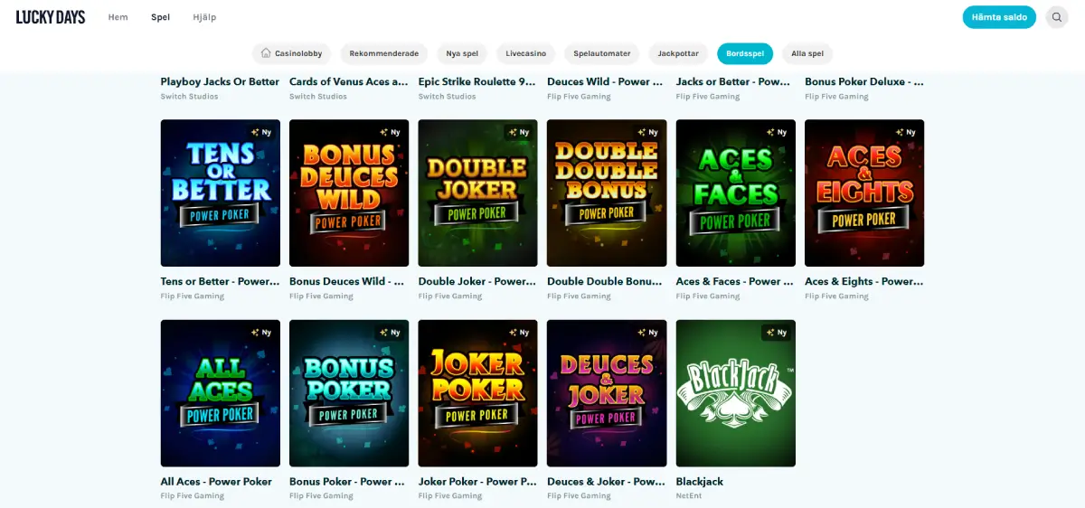 luckydays videopoker