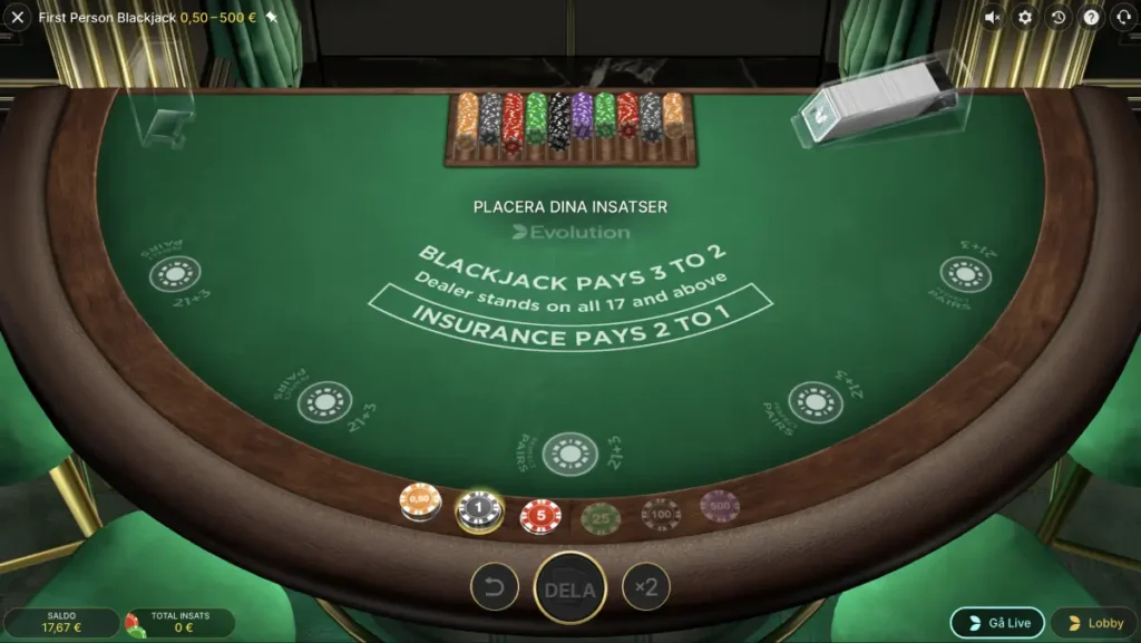 black jack buy-in