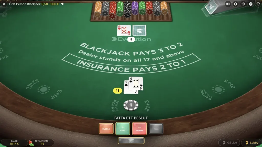 black jack hand