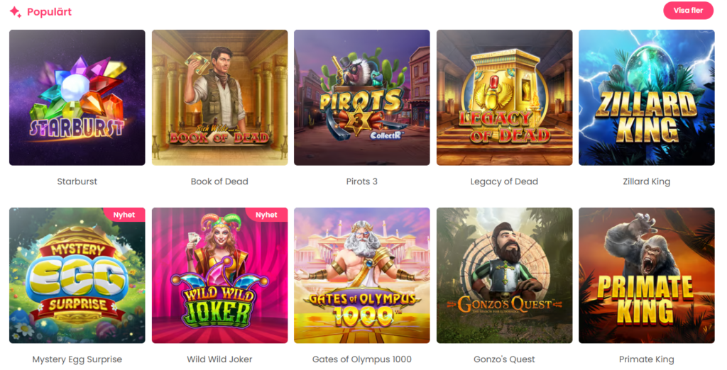 spel på jubla casino