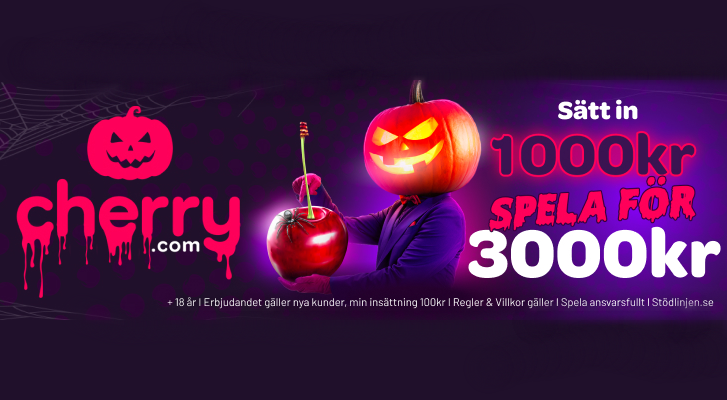 Cherry Halloween erbjudande banner